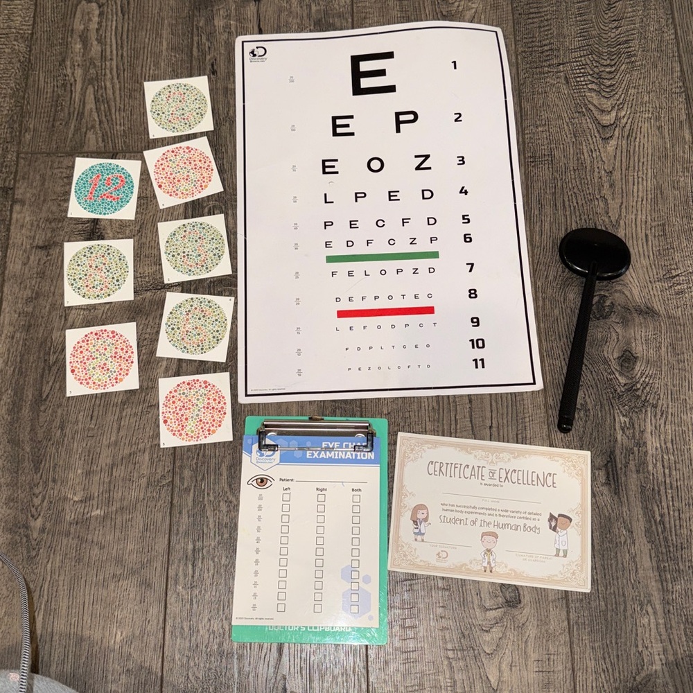 Ophthalmologist Pretend Play Eye Examination Kit with Chart and Tools